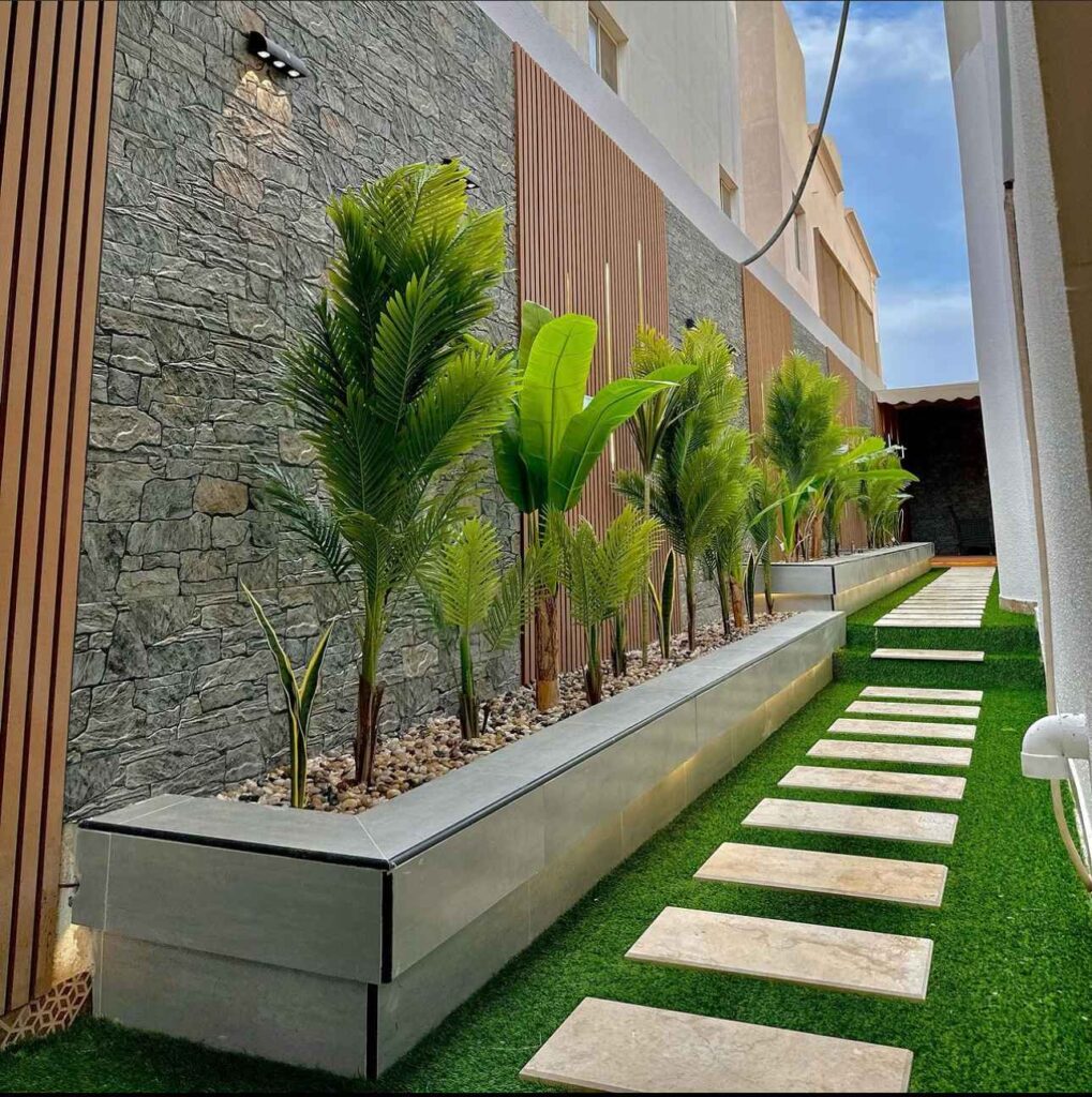 تصميم ممرات حدائق خارجية للحوش بالطائف ممرات حدائق، افكار ممرات حدائق، ارضيات ممرات حدائق 1019x1024